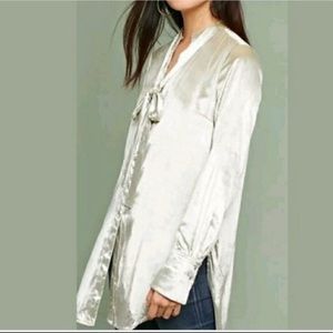 Anthropologie velvet tunic